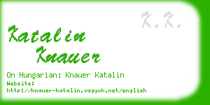 katalin knauer business card